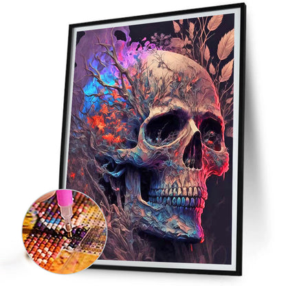 Skull 30*40Ccm(canvas) full round drill diamond painting