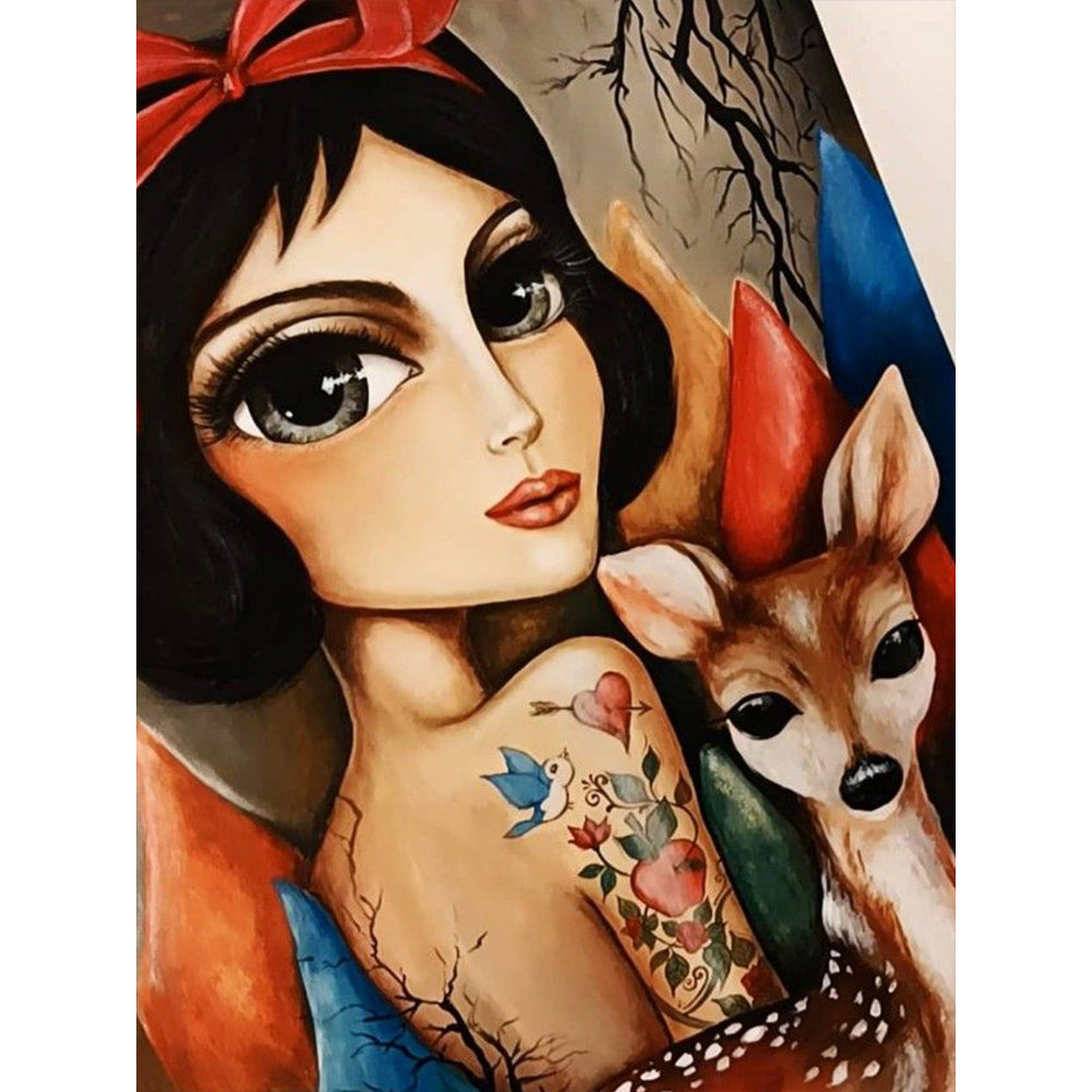 Snow And Deer 30*40Ccm(canvas) full round drill diamond painting