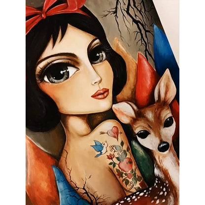 Snow And Deer 30*40Ccm(canvas) full round drill diamond painting