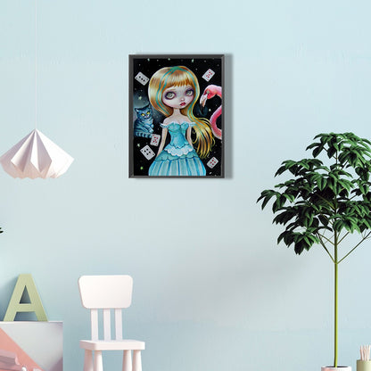 Sad Alice 30*40Ccm(canvas) full round drill diamond painting