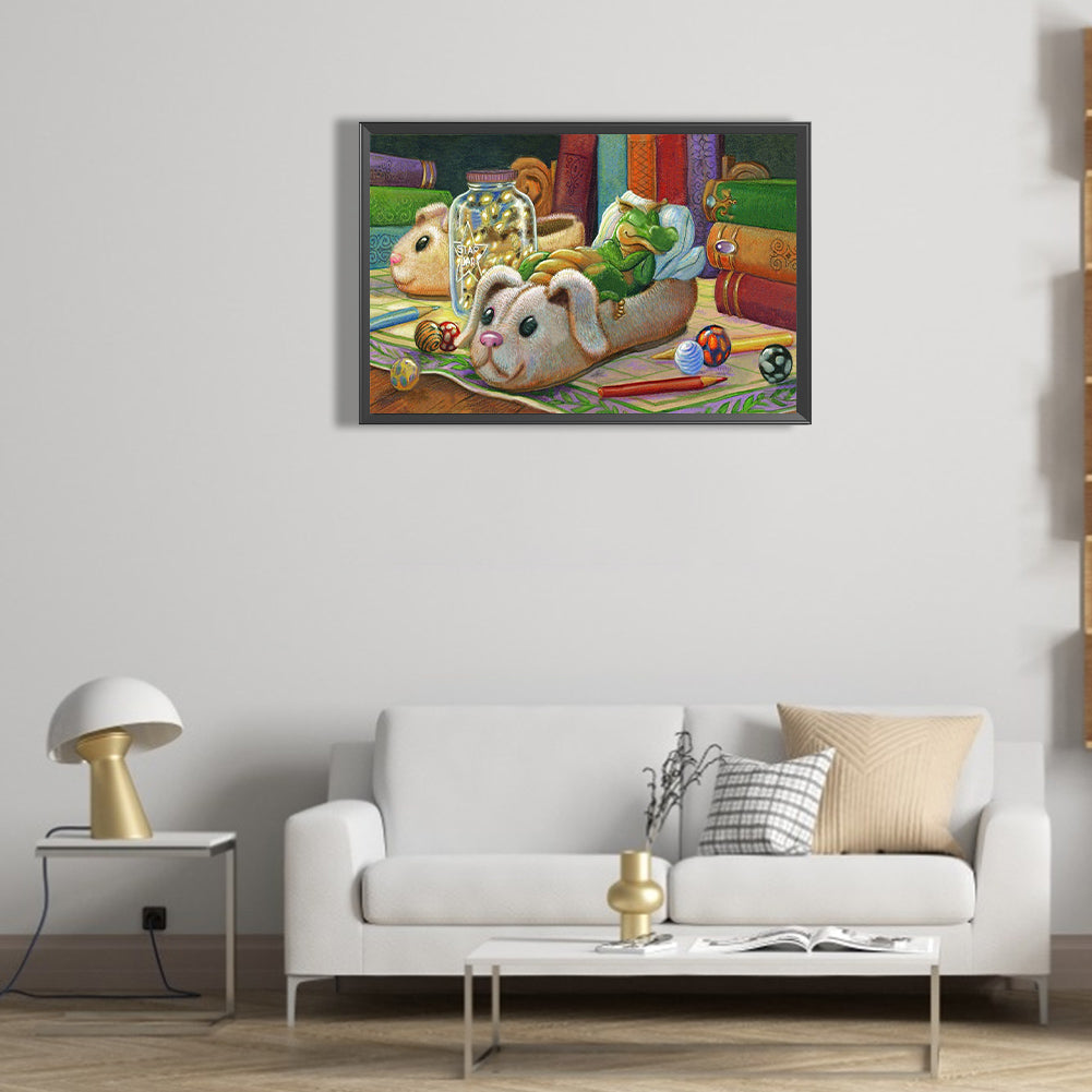 Sleeping Dinosaur-O630*50cm(canvas) full-round drill diamond painting