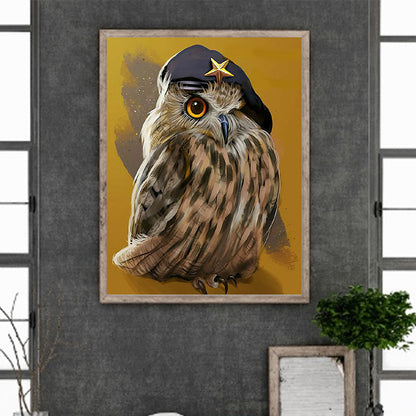 Owl 30*40Ccm(canvas) full round drill diamond painting