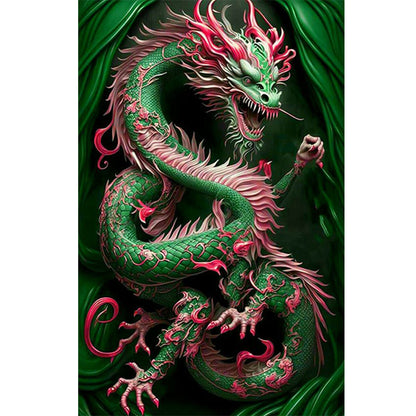 Ferocious Metal Dragon 45*70Ccm(canvas) full round drill diamond painting