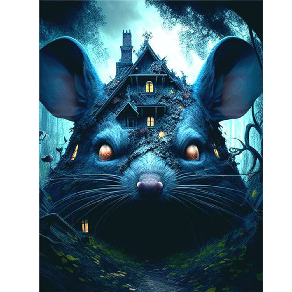Animal Haunted House - Rat - Full Square Drill Diamond Painting 30*40CM