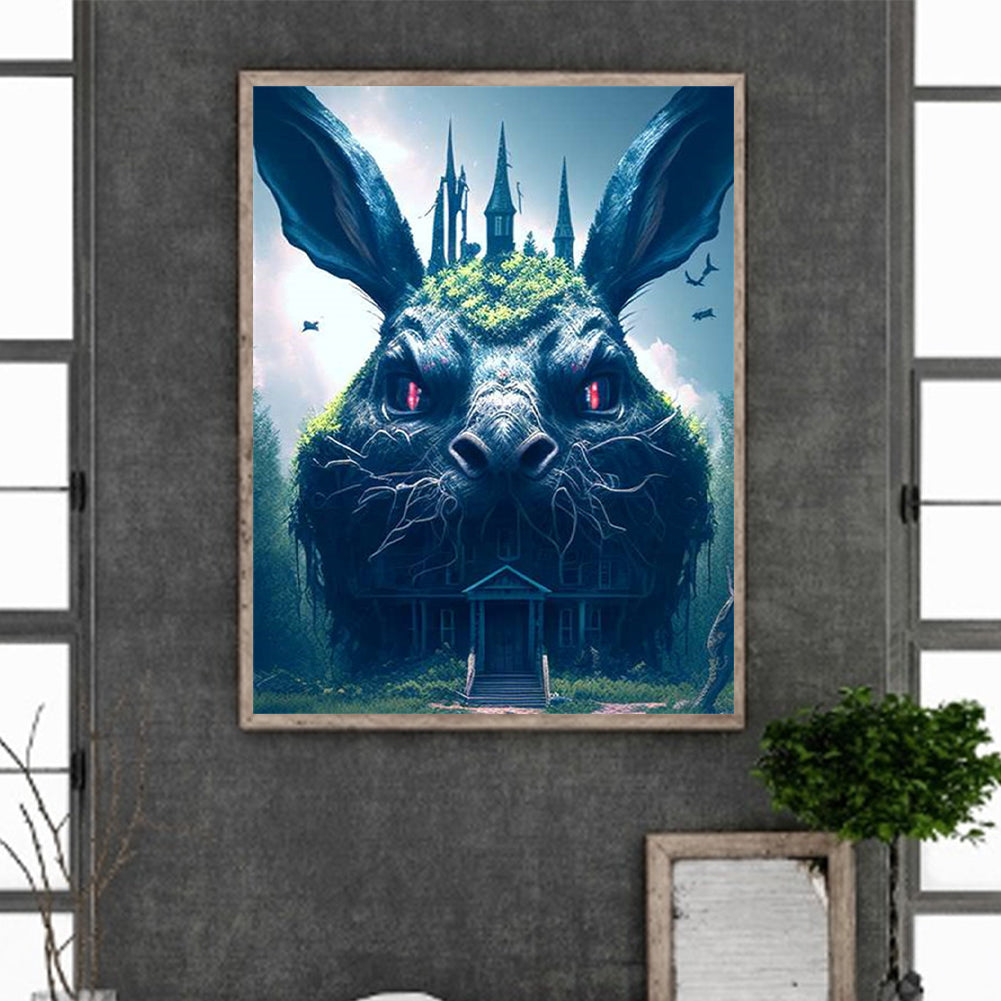 Animal Haunted House - Rabbit - Full Square Drill Diamond Painting 30*40CM