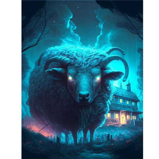 Animal Haunted House - Sheep - Full Square Drill Diamond Painting 30*40CM