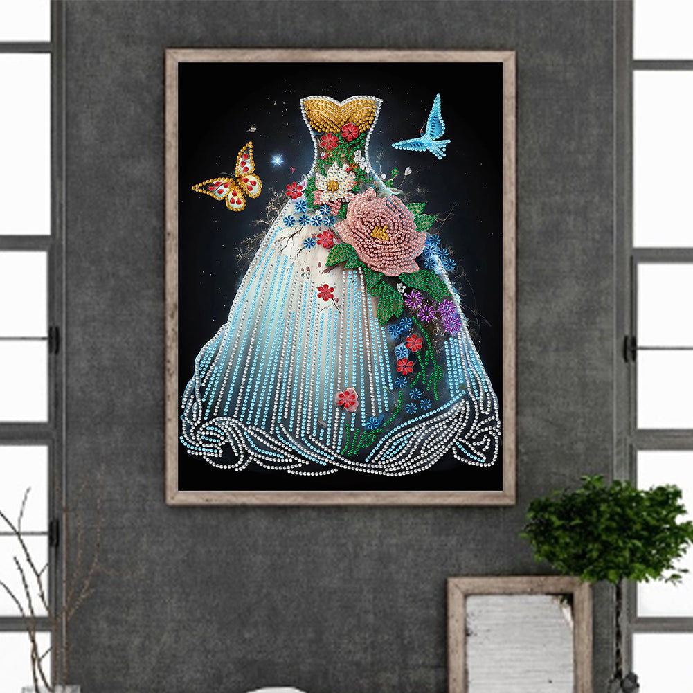 Dream Wedding Dress - Special Shaped Drill Diamond Painting 30*40CM