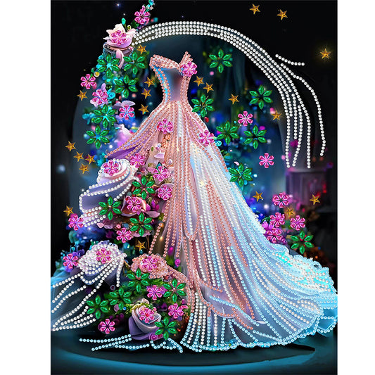 Dream Wedding Dress - Special Shaped Drill Diamond Painting 30*40CM