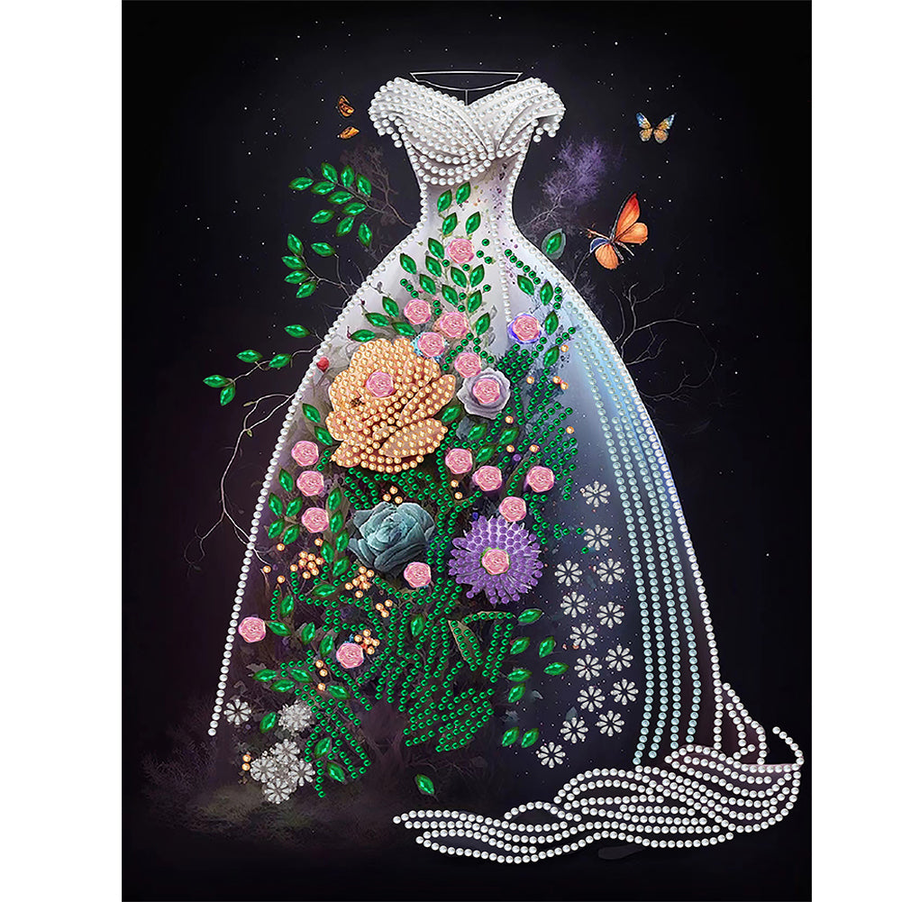 Dream Wedding Dress - Special Shaped Drill Diamond Painting 30*40CM