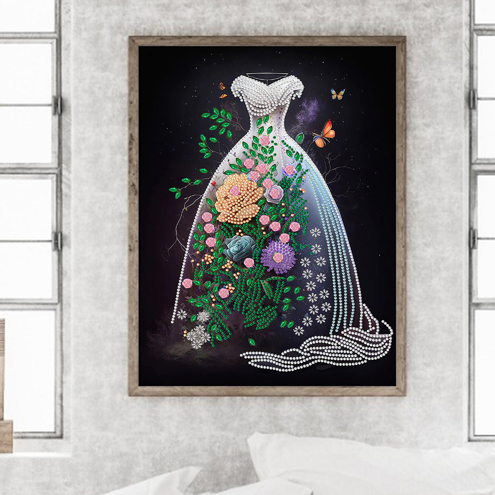 Dream Wedding Dress - Special Shaped Drill Diamond Painting 30*40CM