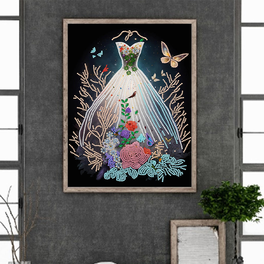 Dream Wedding Dress - Special Shaped Drill Diamond Painting 30*40CM
