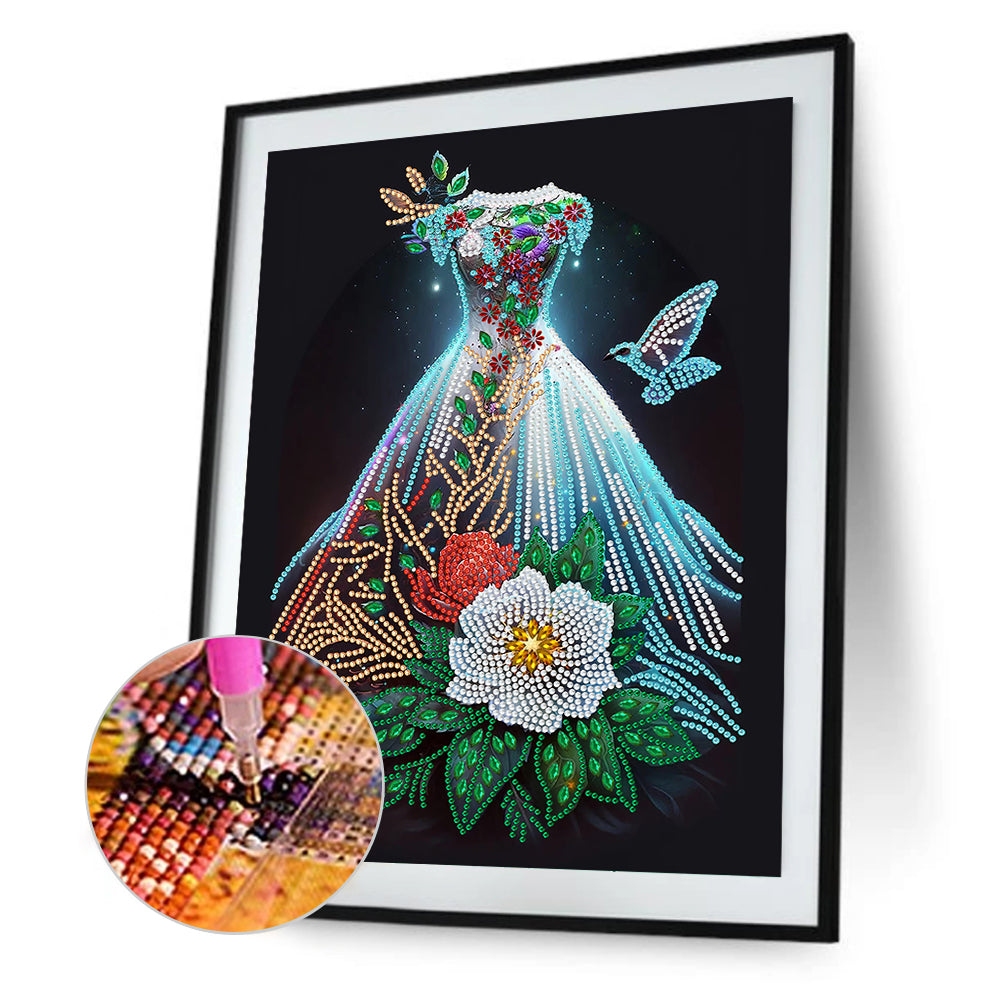 Dream Wedding Dress - Special Shaped Drill Diamond Painting 30*40CM