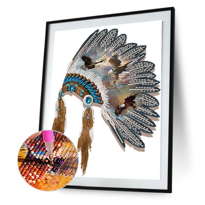 Indian Style Headgear - Special Shaped Drill Diamond Painting 30*40CM