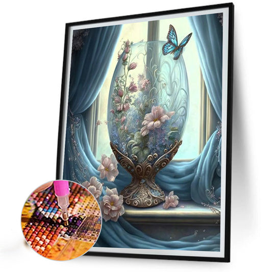Flower Vase - Full Round Drill Diamond Painting 30*40CM