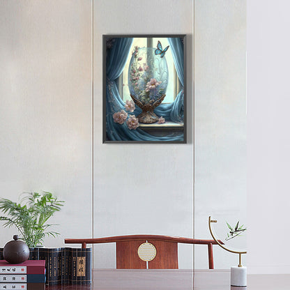 Flower Vase - Full Round Drill Diamond Painting 30*40CM