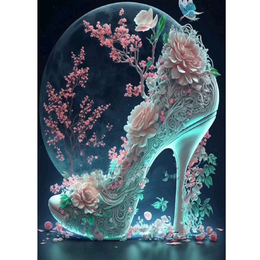 Fantasy Colorful High Heels 30*40Ccm(canvas) full round drill diamond painting