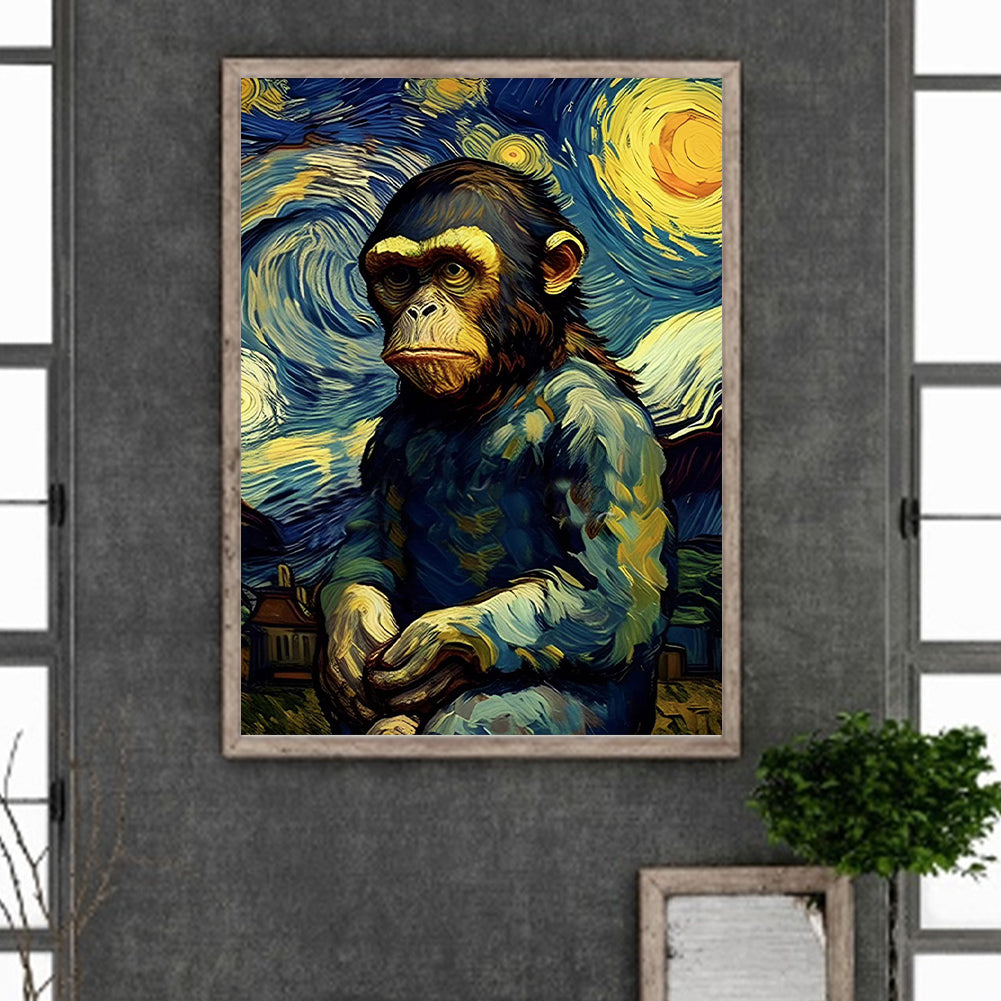 Star Monkey 30*40Ccm(canvas) full round drill diamond painting