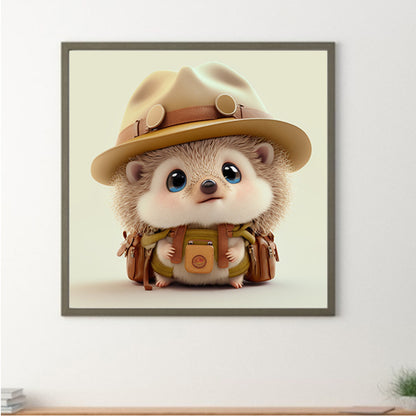 Little Detective Hedgehog-O630*30cm(canvas) full-round drill diamond painting