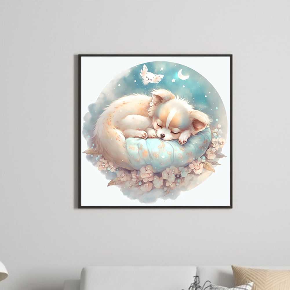 Sleeping Puppy-O630*30cm(canvas) full-round drill diamond painting