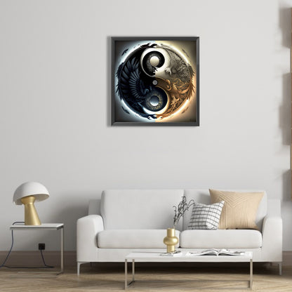 Phoenix Yin And Yang Diagram 50*50Ccm(canvas) full round drill diamond painting