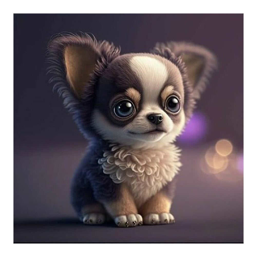 Cute Puppy 30*30Ccm(canvas) full round drill diamond painting