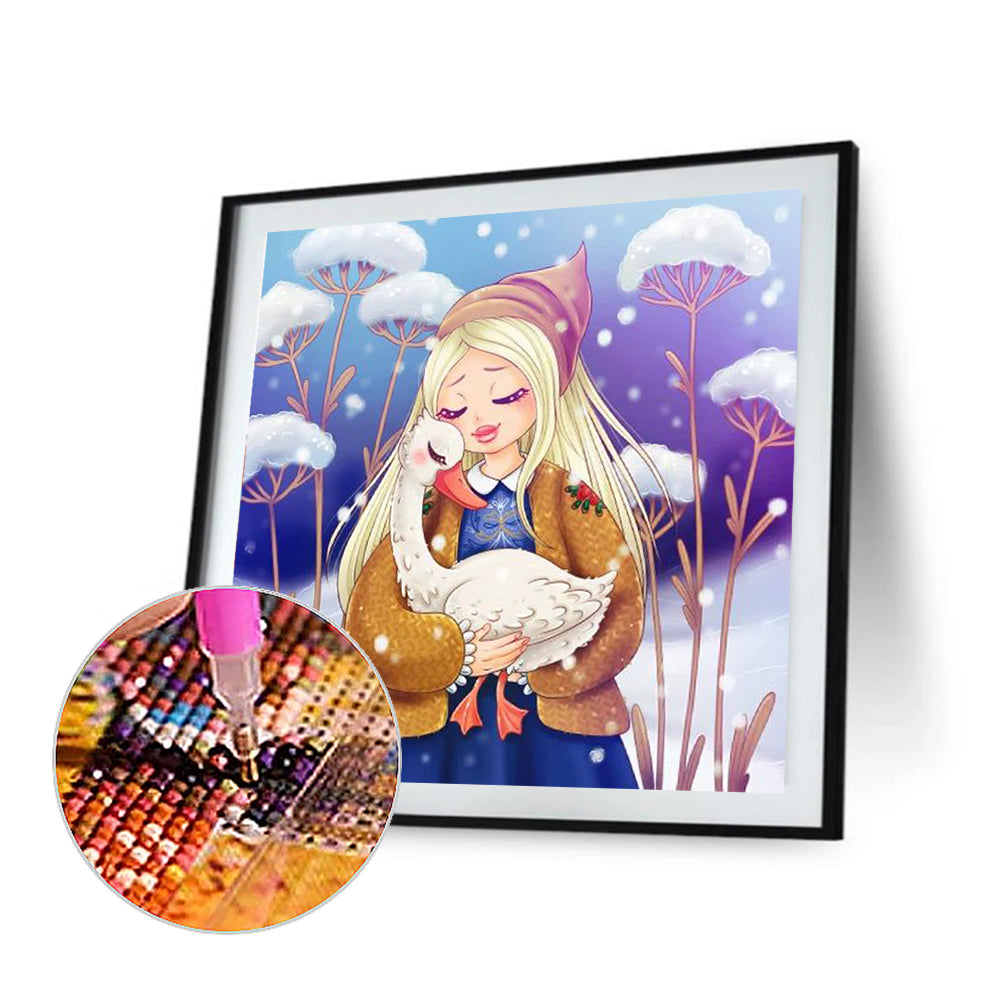 Snow Woman 40*40Ccm(canvas) full round drill diamond painting