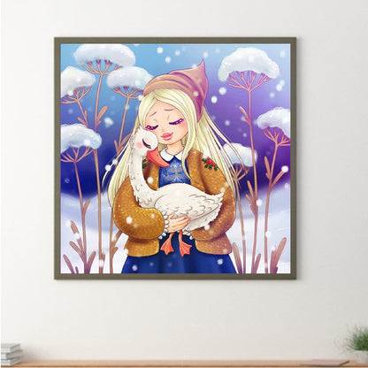 Snow Woman 40*40Ccm(canvas) full round drill diamond painting