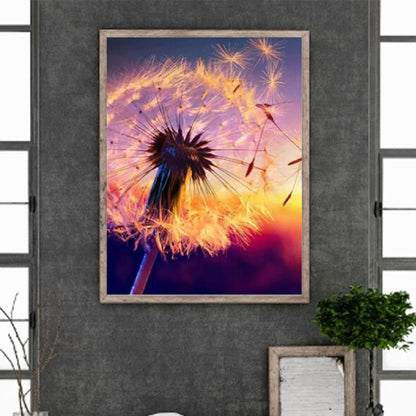 Sunset With Dandelions-O630*40cm(canvas) full-round drill diamond painting