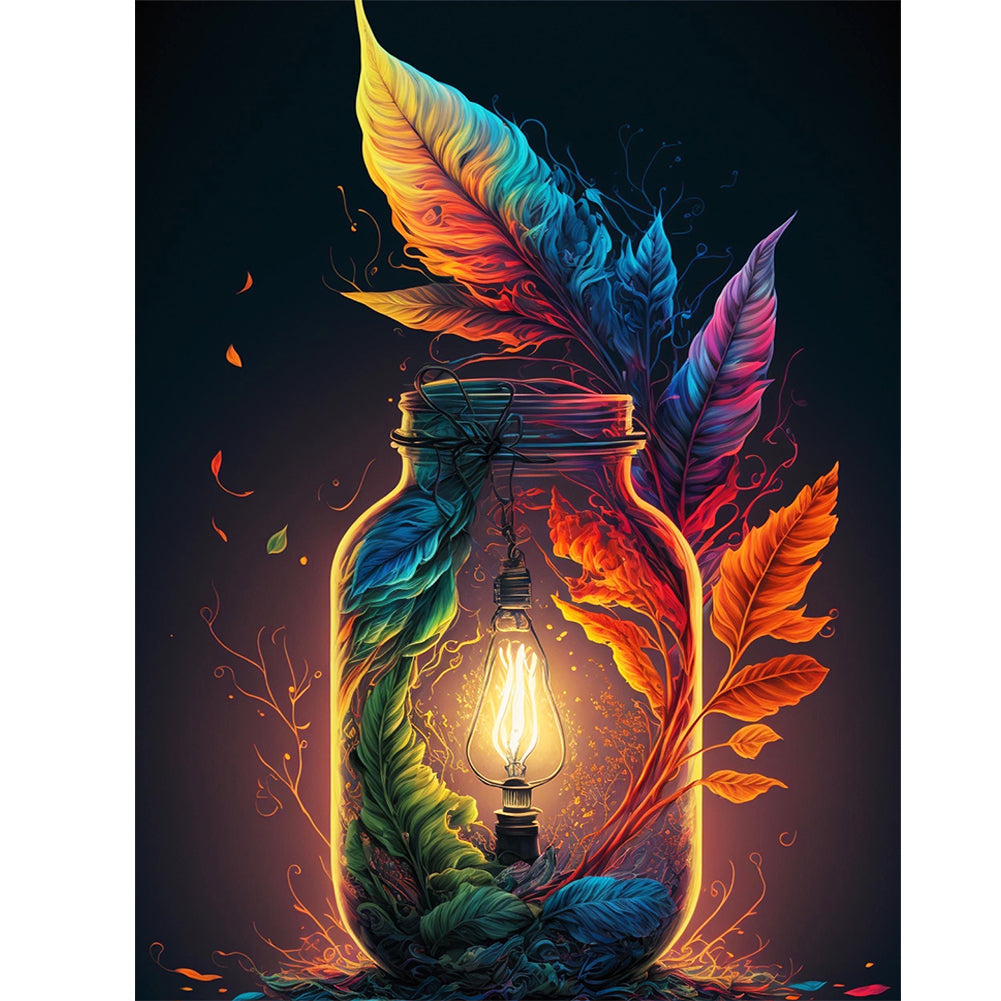 Life And Light In A Bottle-O630*40cm(canvas) full-round drill diamond painting