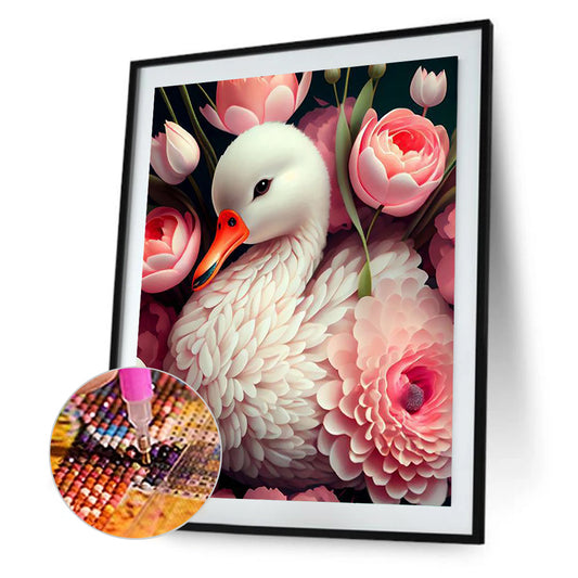 Duck Flower 30*40Ccm(canvas) full round drill diamond painting