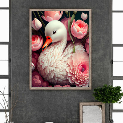 Duck Flower 30*40Ccm(canvas) full round drill diamond painting