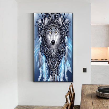 Wolf-O640*70cm(canvas) full-round drill diamond painting