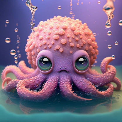 Domineering Little Octopus 30*30Ccm(canvas) full round drill diamond painting