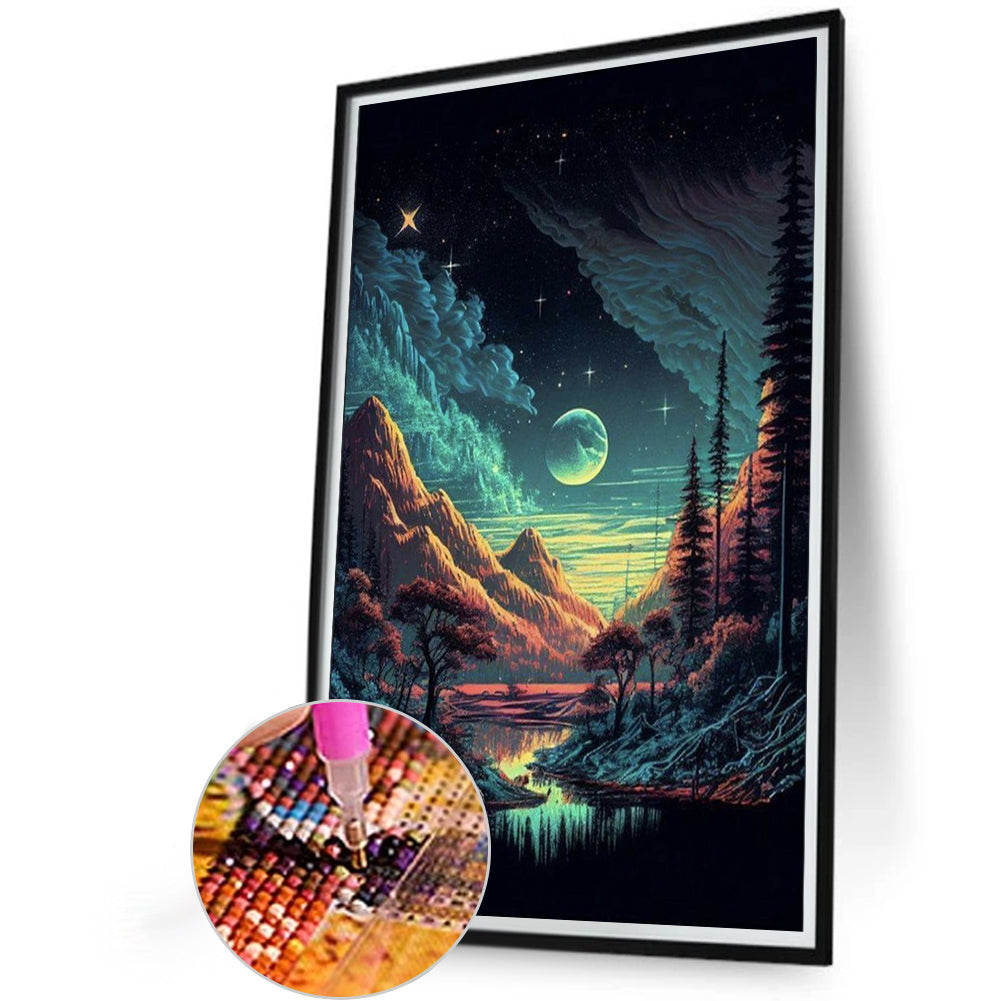 Night Forest - Full Round Drill Diamond Painting 40*60CM