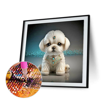Cute Puppy - Full Round Drill Diamond Painting 30*30CM