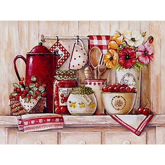 Home Life - Full Round Drill Diamond Painting 40*30CM