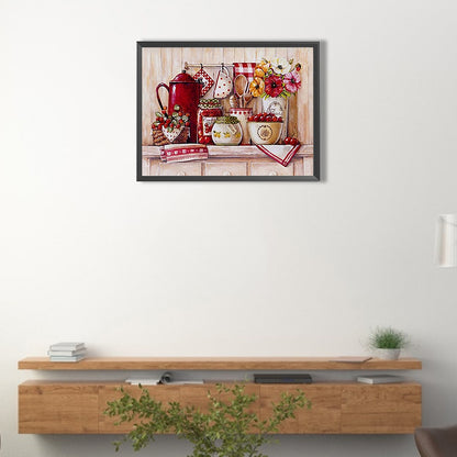 Home Life - Full Round Drill Diamond Painting 40*30CM