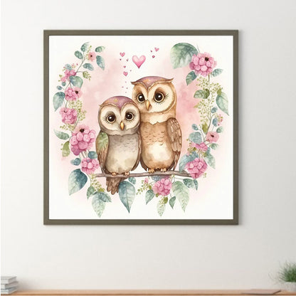 Owl 30*30Ccm(canvas) full round drill diamond painting
