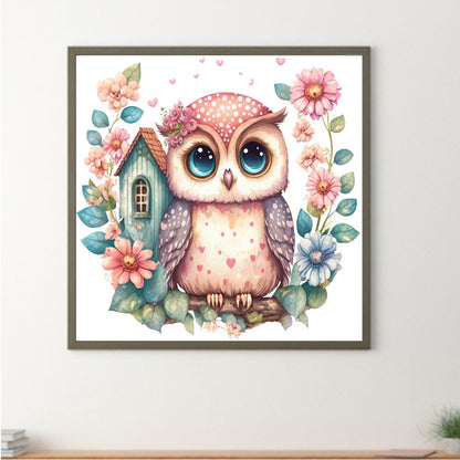 Owl 30*30Ccm(canvas) full round drill diamond painting