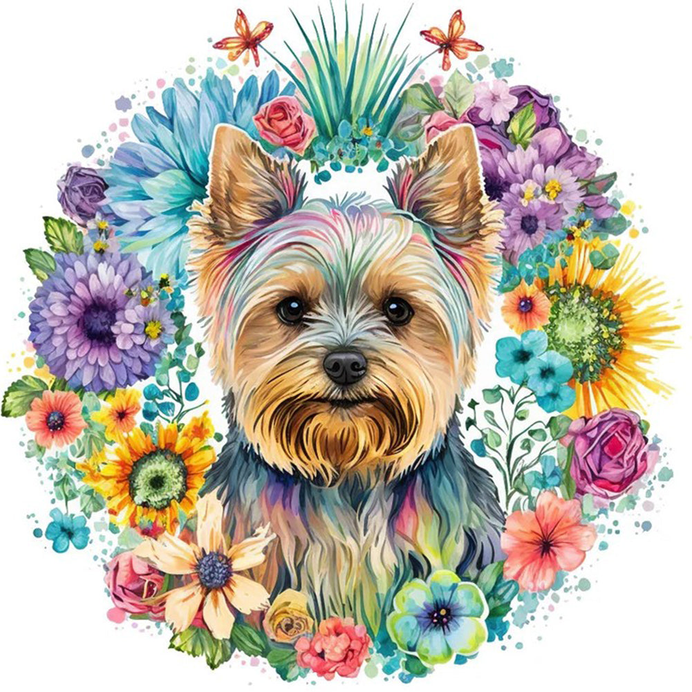Puppy 30*30Ccm(canvas) full round drill diamond painting