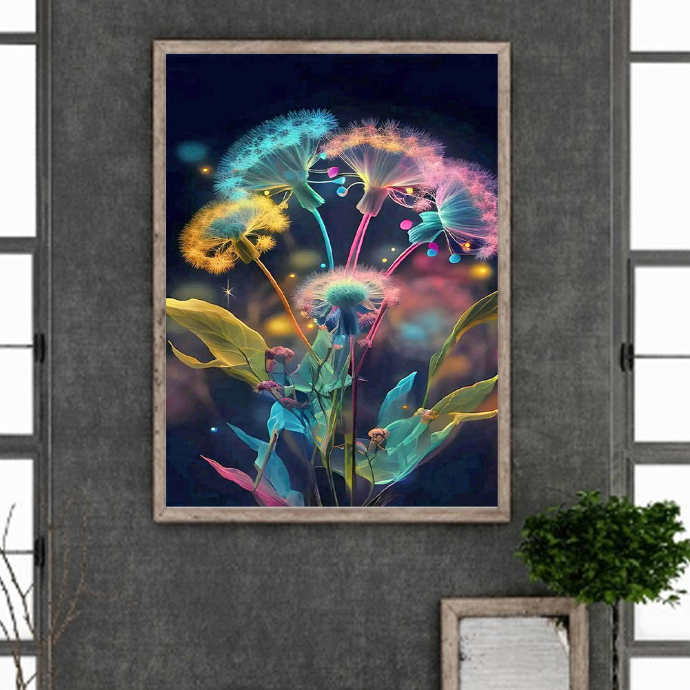 Dandelion - Full Round Drill Diamond Painting 30*40CM