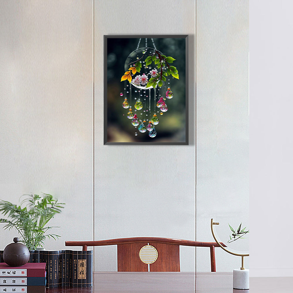 Dream Catcher With Flowers - Full Round Drill Diamond Painting 30*40CM