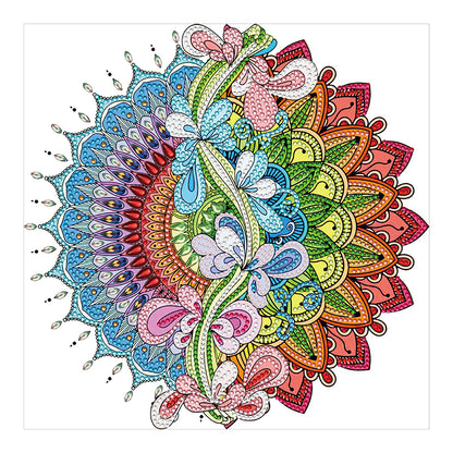 Colored Flower Ornaments - Special Shaped Drill Diamond Painting 30*30CM