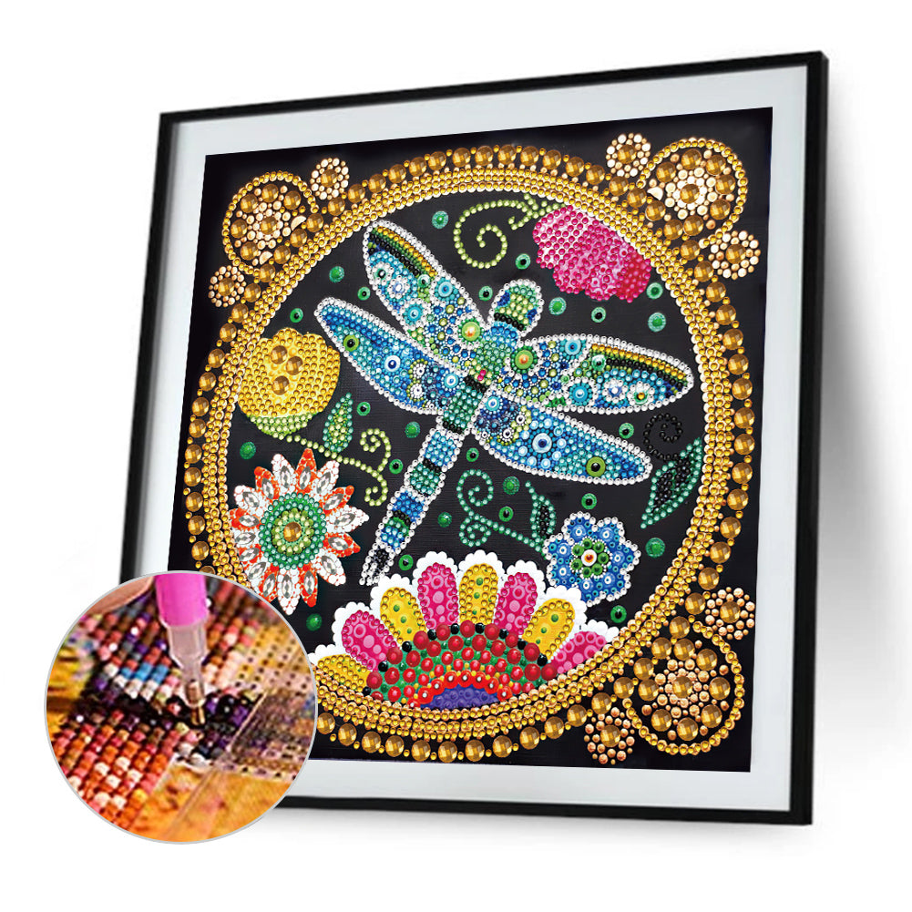 Dragonfly Style Crystal Figure - Special Shaped Drill Diamond Painting 30*30CM