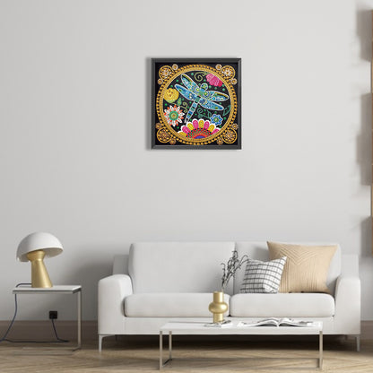 Dragonfly Style Crystal Figure - Special Shaped Drill Diamond Painting 30*30CM