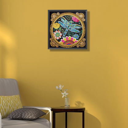 Dragonfly Style Crystal Figure - Special Shaped Drill Diamond Painting 30*30CM