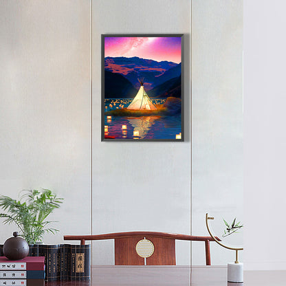 Landscape - Full Round Drill Diamond Painting 30*40CM