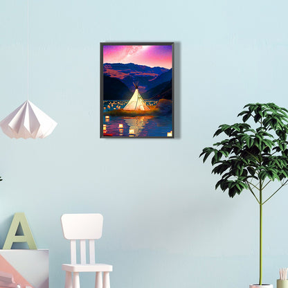 Landscape - Full Round Drill Diamond Painting 30*40CM