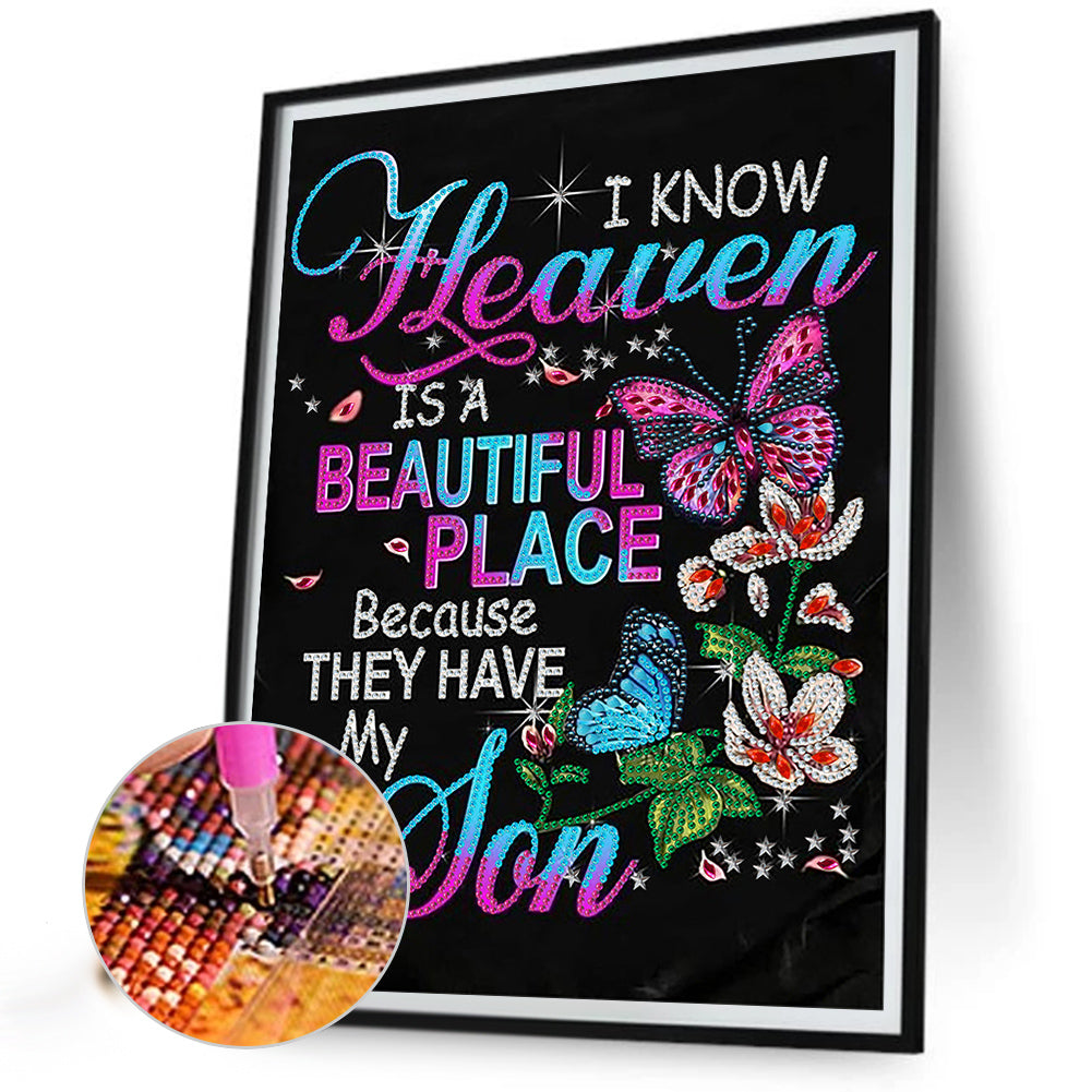 English Letter - Special Shaped Drill Diamond Painting 30*40CM
