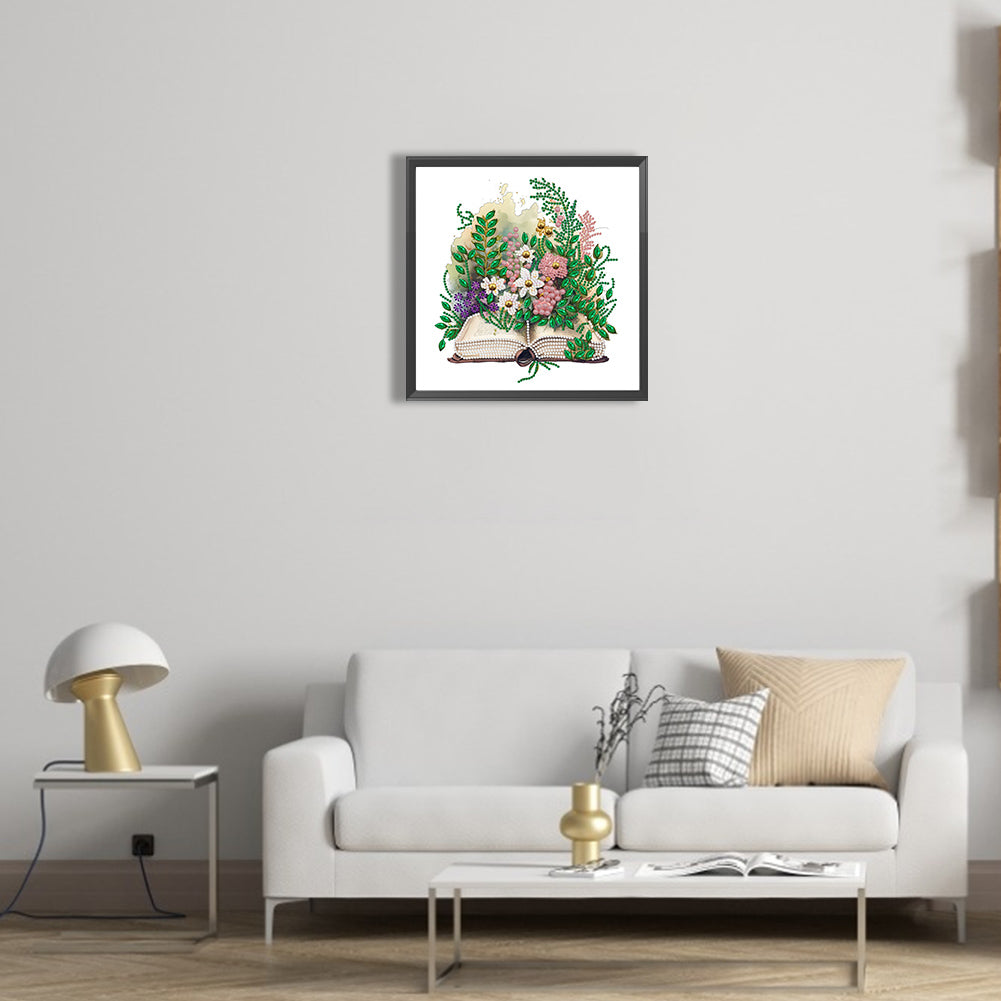 Art Flower Book - Special Shaped Drill Diamond Painting 30*30CM